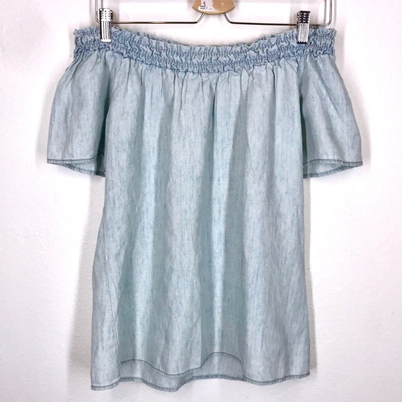 Michael Stars Tops - Michael Stars off the shoulder chambray top sz S